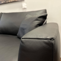 Rom - Ecksofa Cosmo Rindsleder Montana Black Schwarz Füße Stahl Mattschwarz Lackiert Inklusive Kissen - 3