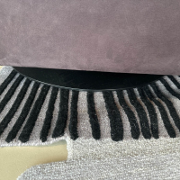 Baxter - Sessel Milano Bergere Leder Kashmir Prune Violett Fuß Metall Schwarz Matt Lackiert - 2