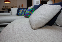 B&B Italia - Ecksofa Noonu Stoff Sara Anthrazit Melange 159 mit 12 Kissen - 8
