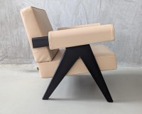 Cassina - Sessel Capitol Complex Armchair Leder Z Natur Beige Gestell Eiche Schwarz Gebeizt - 3