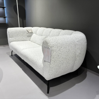 Brühl - Sofa Magnolia 2,5-Sitzer Stoff 6450 49 Weiß Grau Gestell Metal Schwarz Lackiert - 3