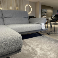 Koinor - Ecksofa Wesley Stoff 13 Cosmos 20 Grau Metallkufe Nickel Satiniert Edelstahloptik Mit Verstellung - 9