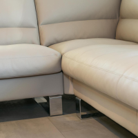 Erpo - Ecksofa Esparo 400 Bezug Leder I 43.210 Creme Kufen 8 HG Mit Kopfstütze Und Armlehnkissen - 8