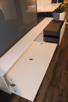 Rietberger Möbelwerke - Wohnwand Lotus Lack Brilliantgrau Weiß - 2