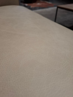 Global - Garnitur Valera Leder Vicenza Taupe Metallfuß Schwarz 2 Sofas - 5