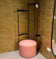 Schönbuch - Garderobe Tilda Stoff Vidar 755 Rose Rosa Gestell Stahl Schwarz Pulverbeschichtet Mit Ablage - 5