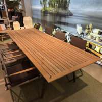 DEDON - Outdoor Sitzgruppe Seax Platte Teakholz Gestell Aluminium Black Pepper Schwarz Pulverbeschichtet - 8