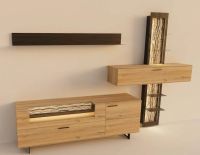 Hartmann - Wohnwand Runa Kerneiche Natur Massiv Gebürstet - 11