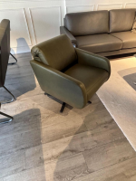 Violetta - Relaxsessel Aneta Leder 60 29 Olive Grün Manuell Verstellbar - 6