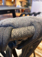 Eigene Herstellung - Varaschin  / Essgruppe Tisch Elisse HPL mit 4er-Set Stuhl Emma Stoff Grau Nero - 6