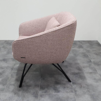 himolla - Sessel 7190 31K11 Stoff 24 Crumble Crocus Rosa Melliert Gestell Metall Anthrazit Pulverbeschichtet Inkl. Kissen - 7