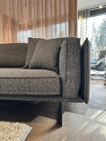 IP Design - Sofa Cube Air Stoff Mara IP1763 494 Grau Füße Metallkufe Schwarz Mit Kissen - 9