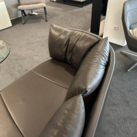 De Sede - Sofa DS-167 Leder Select 2477 Cigarro Braun Füße Edelstahl Poliert Rücken Umlaufend Verschiebbar - 7