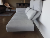Franz Fertig - Sofa Jill fabric E Cape 60 Lightgrey Grey with adjustment function - 5