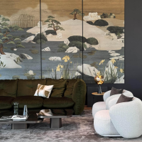 Knoll International - Ecksofa Perron Pillo Stoff C Grün Olive ohne Dekokissen - 2