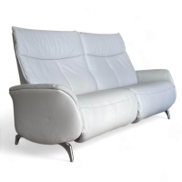 himolla - Sofa 4061 Cumuly Comfort Leder 33 Longlife Soft Eis Weiß Füße Metall Mit Elektrischer Verstellung - 6