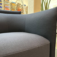 Ligne Roset - Sessel Hemicycle Stoff Vidar Nuit 786 Blau Füße Metall Schwarz Lackiert - 5