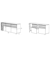 minottiitalia - Minottiitalia Anrichte Gessolina Anrichte MDF PU Lackiert Noir Schwarz - 4