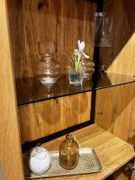 Natura - Highboard Hartford Eiche Natur Geölt Rückwand Massiv Sandgestrahlt Mit Hirnholz Inklusive Beleuchtung - 5