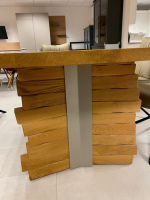 Henke - Esstisch Modell 830 Wildeiche Massiv Matt Wangen Nickelfarbig Gepulvert - 8