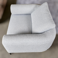 IP Design - Sessel Loop Stoff Mara IP1763-353 Grau Füße Metall Schwarz - 3