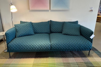 Moroso - Sofa Gentry Major Stoff Big Braid 1881 Caviar & Atlantic Blue Blau Füße Metall Anthrazit - 5