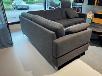 Brühl - Ecksofa Alba Stoff 4448 0099 Grau Metallkufe Verchromt Glänzend Inklusive Armlehnkissen - 8