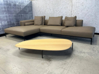 Walter Knoll - Sofagruppe Jaan Living 783 Leder Safari 1372 Clay Braun Grau Gestell Aluminium Schwarz Hochglanz Beschichtet Mit Kissen - 8