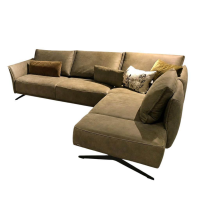Koinor - Garnitur Vineto Sofa 2,5-Sitzer Und Sessel Leder A-India Verde Grün Faden Beige Gestell Metallkufe Schwarz Matt Inkl. Funktionsrücken - 5