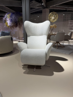 himolla - Relaxsessel 7589 Stoff 24 Crumble Opal Weiß Grau Sternfuß Metall Beige Mit Manueller Verstellung - 5