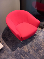 Kappa Salotti - Sessel Coco Stoff 4797 Rot Füße Chrom - 3