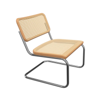 Thonet - Freischwinger S 32 VL Geflecht Buche Natur Klar Lackiert Gestell Chrom - 4