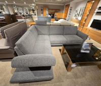 Koinor - Ecksofa Upgrade Stoff 10 Calypso 27 Grau Schwertkufe Aluminium Bronziert Mit Schwenkbarer Armlehne - 4