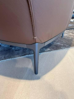 Poltrona Frau - Sessel Archibald Large Leder SC 57-Torba Braun Gestell Metall - 5