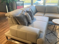 Activineo - Ecksofa Brandy Leder WM Safari Beige Kufen Metall Chrom Gebürstet Mit Elektrischem Sitzauszug - 9
