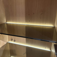 Contur - Highboard Mileto C Asteiche Gebürstet Geölt Gestell Metall Schwarz Mit LED Beleuchtung - 3