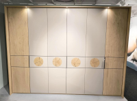 Disselkamp - Schlafzimmer Chicago Balkeneiche Furniert Und Lack Taupe Grau Inklusive LED Beleuchtung - 4