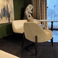 Minotti - Essgruppe Oliver Lounge Platte Marmor Gestell Black Nickel Schwarz Inklusive Sendai Lounge Sofabank Und 2 Sesseln Stoff Gestell Esche Schwarz - 3