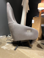 Contur - Drehsessel Noto Relax Leder L30 Eisengrau Gestell Metall Schwarz Lackiert - 5