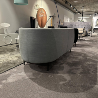 Wittmann - Sofa Vuelta 25640 Stoff F Tekla Platin Grau Füße Metall Bronze - 8