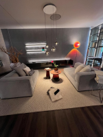 Flexform - Sofa Perry Stoff Grau 542 Hellgrau Mit Keder Und Kissen - 5