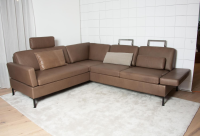 Brühl - Sofa Alba Leder Lama 5669 25 Braun Winkelfuß Schwarz Pulverbeschichtet Höhenverstellbar - 6
