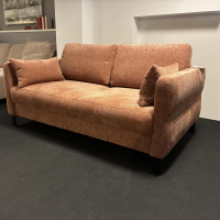 Restyl - Schlafsofa LS23 Igris Dolly Stoff 2 7042 Braun Orange Füße Metall Schwarz Inklusive Nierenkissen - 5