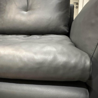 Artanova - Ecksofa Dyo Leder L3162G Silky Grau Fuß Aluminium Matt Gebürstet Mit Wendekissen - 6