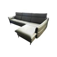 himolla - Ecksofa Velden 8372 Leder Longlife Rustika 24 Zypres Grün Füße Metall Anthrazit - 12