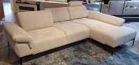 Rom - Ecksofa Wave Stoff Wandoo Naturelle Beige Füße Schwarz Lackiert - 7