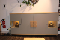 Rietberger Möbelwerke - Sideboard Lodano Lack Cashmere Eiche Sand mit Beleuchtung - 6