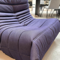 Ligne Roset - Sessel Togo Stoff Jean Brut Blau - 2