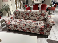 Ponsel - Garnitur Providence Stoff 730 11 Gemustert Holzfuß 2 Sofas - 3