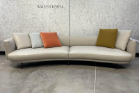 Walter Knoll - Sofa Maaru 850 Leder Elen 1218 Cosy Grey Beige Gestell Bronze Schwarz Matt Pulverbeschichtet Mit 5 Kissen - 11